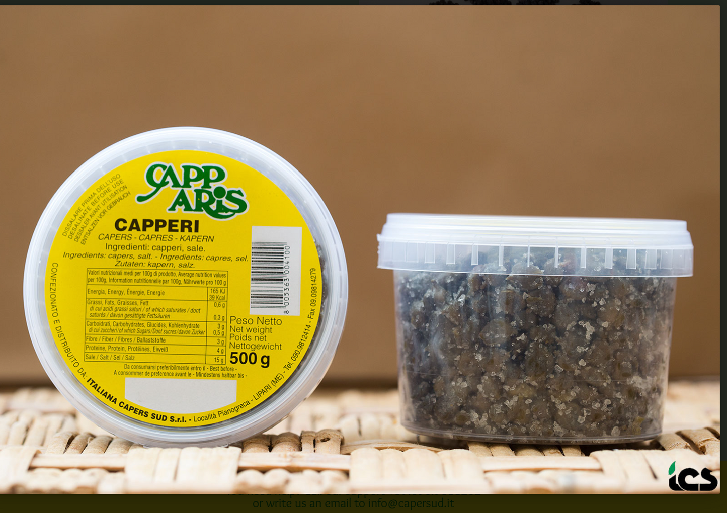 Lipari Island Capers in Sicilian Sea Salt