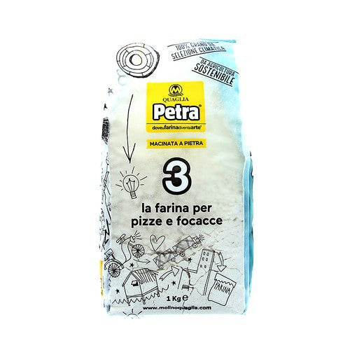 Petra 3 Stone-Milled Professional Flour From 100% Certified Italian Wheat - Pizza And Focaccia